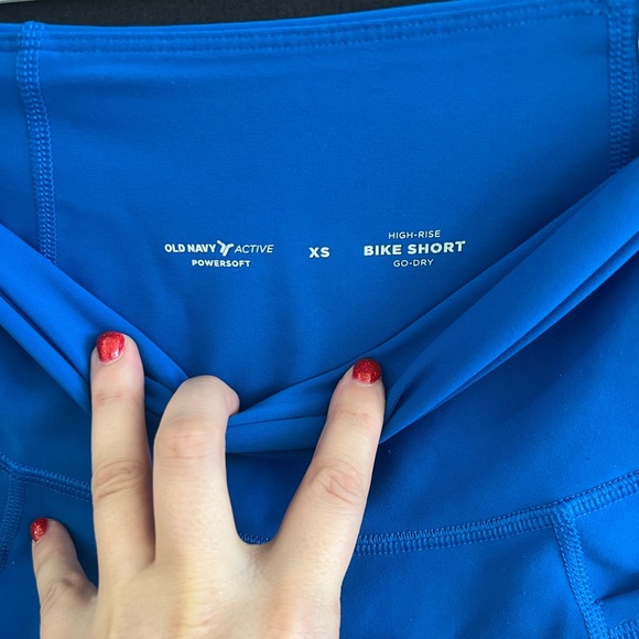 OLD NAVY blue biker shorts size XS - Picture 2 of 2